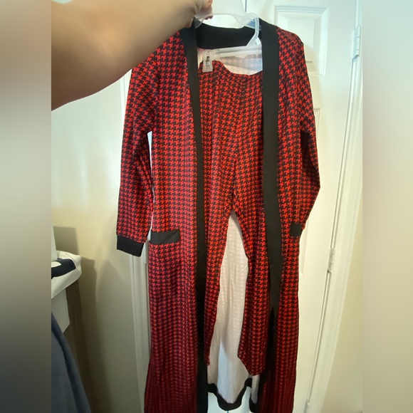 HOUNDSTOOTH LEGGINGS AND COAT SET- SZ XL - Picture 5 of 9